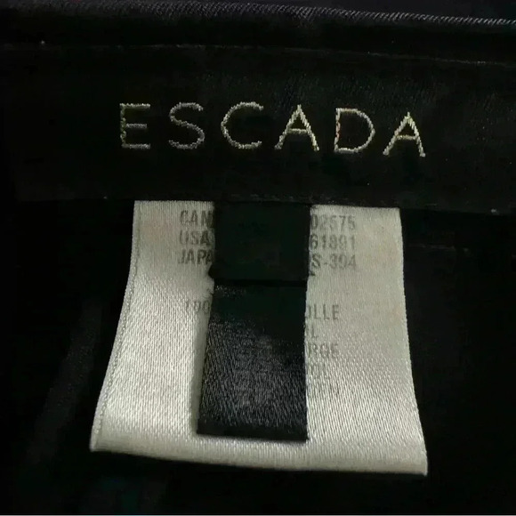 RARE Escada ELEMENTS Women’s Black PURE NEW Wool Wide Leg Pants | DE 38 or US 8 - Picture 8 of 13